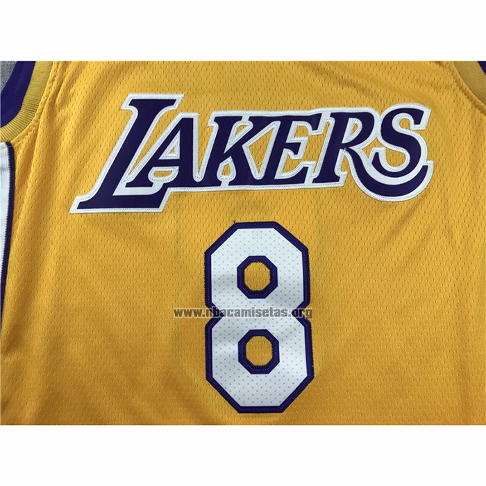 Camiseta Los Angeles Lakers Kobe Bryant NO 8 Retirement 2017-18 Oro